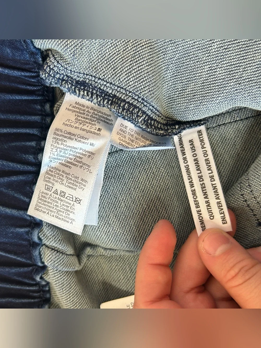 J. Crew Dark Blue Cropped Elastic-Waist Jeans